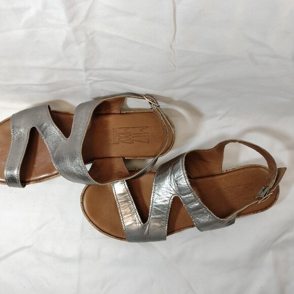 Miz Mooz Metalic Z-Strap Platform Sandals - Picture 5 of 7